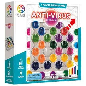 SmartGames Anti-Virus Sliding Puzzle Game with 60 Challenges Ages 6-Adult