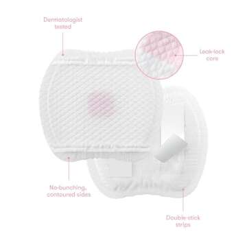 Frida Mom Nursing Pads, Disposable Nursing Pads with Ultra Absorbency, and Soft Texture, Breastfeeding Essentials, 60ct