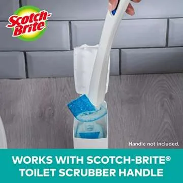 Scotch-Brite Disposable Toilet Scrubber Refills, Removes Rust & Hard Water Stains, 10 Disposable Ref...