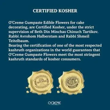 O'Creme Edible Gumpaste Peony Flower Set for Cakes