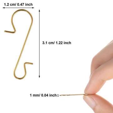 Tatuo 201 Pieces Christmas Ornament Hooks Ornament Hangers Xmas Metal Wire Hooks with Storage Box fo...