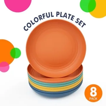 Homienly Eco-Friendly Dinner Plates Set - 9 Inch & Microwave Safe