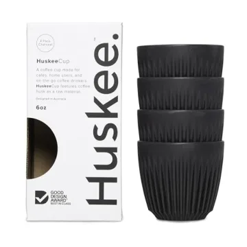 Eco-Friendly HuskeeCup 4-Pack - Stylish & Functional