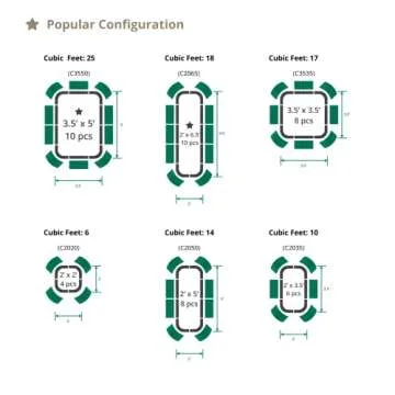 Vego garden Raised Garden Bed Kits, 17" Tall 6 in 1 Modular Metal Raised Planter Bed for Vegetables ...