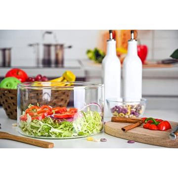 Large Glass Salad Bowl - Elegant & Functional Serving Dish