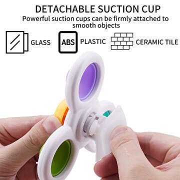 LZZAPJ Sensory Toys for Toddlers 1-3, Suction Cup Spinning Top Toy, Baby Gifts Idea for Boy Girl Toddler