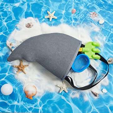 Civaner Shark Costume Fin Gray Shark Costume Props Easy to Wear Accessories for Adults Cosplay