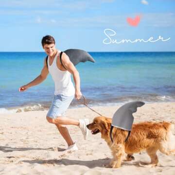 Civaner Shark Costume Fin Gray Shark Costume Props Easy to Wear Accessories for Adults Cosplay