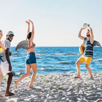 Civaner Shark Costume Fin Gray Shark Costume Props Easy to Wear Accessories for Adults Cosplay