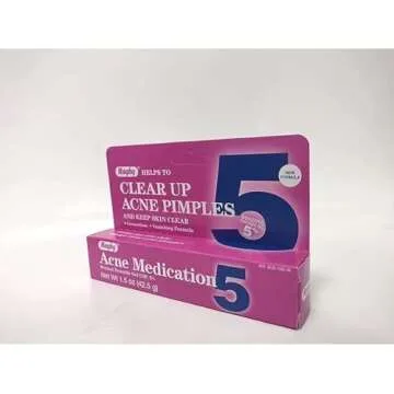 RUGBY BENZOYL PEROX GEL/ACNE MED 5% BENZOYL PEROXIDE-5% White 42.5GM UPC 305361055561