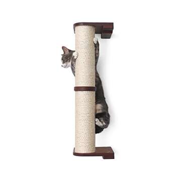 Catastrophic Creations Cat Scratching Post – 2-Tier Cat Wall Scratcher - Bamboo and Sisal Cat Scra...