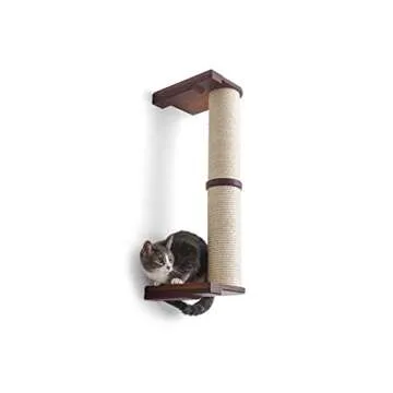 Catastrophic Creations Cat Scratching Post – 2-Tier Cat Wall Scratcher - Bamboo and Sisal Cat Scratcher Post – Durable Cat Scratching Posts for Indoor Cats – Modern Cat Furniture