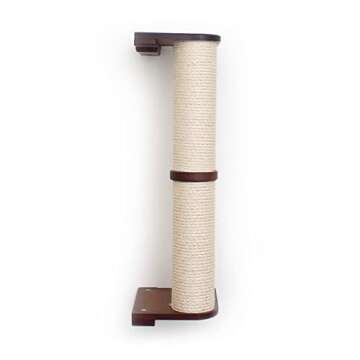 Catastrophic Creations Cat Scratching Post – 2-Tier Cat Wall Scratcher - Bamboo and Sisal Cat Scratcher Post – Durable Cat Scratching Posts for Indoor Cats – Modern Cat Furniture