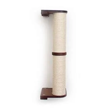 Catastrophic Creations Cat Scratching Post – 2-Tier Cat Wall Scratcher - Bamboo and Sisal Cat Scratcher Post – Durable Cat Scratching Posts for Indoor Cats – Modern Cat Furniture