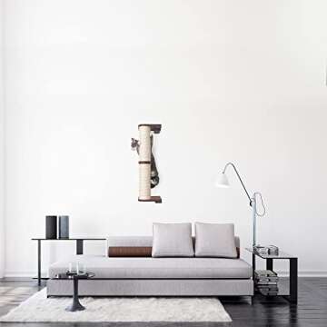 Catastrophic Creations Cat Scratching Post – 2-Tier Cat Wall Scratcher - Bamboo and Sisal Cat Scratcher Post – Durable Cat Scratching Posts for Indoor Cats – Modern Cat Furniture