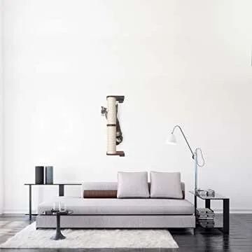 Catastrophic Creations Cat Scratching Post – 2-Tier Cat Wall Scratcher - Bamboo and Sisal Cat Scratcher Post – Durable Cat Scratching Posts for Indoor Cats – Modern Cat Furniture