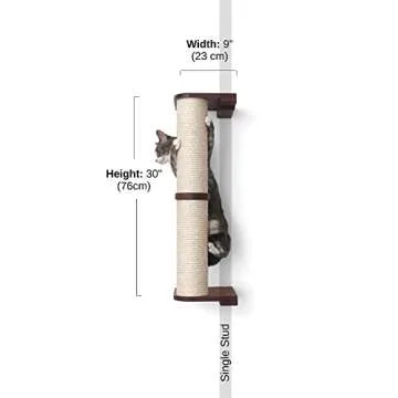 Catastrophic Creations Cat Scratching Post – 2-Tier Cat Wall Scratcher - Bamboo and Sisal Cat Scratcher Post – Durable Cat Scratching Posts for Indoor Cats – Modern Cat Furniture