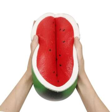Anboor Jumbo Watermelon Soft Scented Squishies for Stress Relief