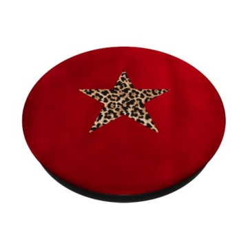 Trendy Leopard Star Y2K PopSocket Grip for Phones
