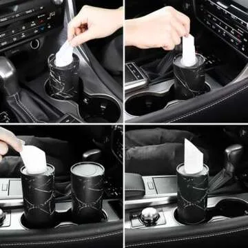 JUSTTOP Car Tissue Holder - 4 Pack Face Tissues for Cars