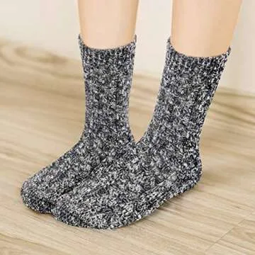 Warm Winter Socks for Women - 6 Cozy Cotton Pairs