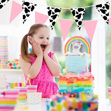 Vibrant Cow Print Pennant Banner for All Occasions