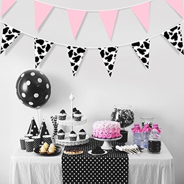 Vibrant Cow Print Pennant Banner for All Occasions
