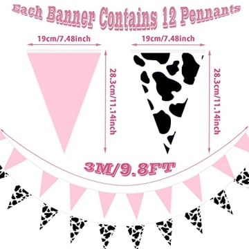 Vibrant Cow Print Pennant Banner for All Occasions