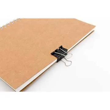 DSTELIN Binder Clips Paper Clamps Assorted Sizes 100 Count (Black), X Large, Large, Medium, Small, X Small and Micro, 6 Sizes in One Pack, Meet Your Different Using Needs.