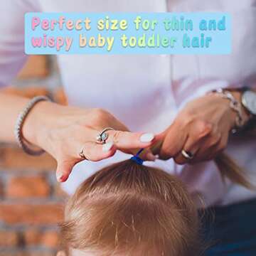 ZCOINS Baby Hair Ties 100pcs for Newborn Toddler Girls