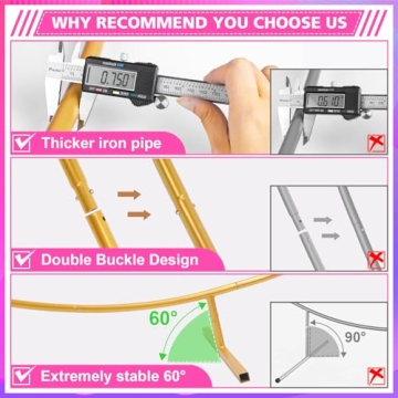 Kusamue Metal Round Balloon Arch Kit for Celebrations