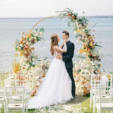 Kusamue Metal Round Balloon Arch Kit for Celebrations