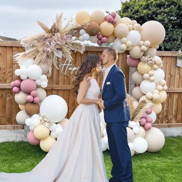 Kusamue Metal Round Balloon Arch Kit for Celebrations