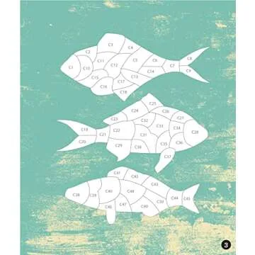 Brain Games Vintage Sea Life Sticker By Number Book