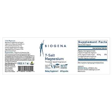 Biogena 7-Salt Magnesium Complex - Magnesium Supplement with 7 Magnesium Forms - bisglycinate, Malat...
