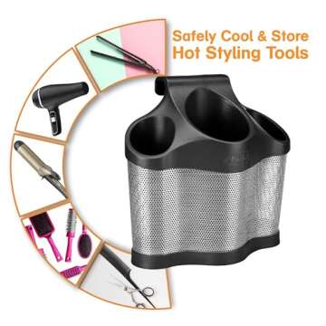 Polder Style Station, Organization for Styling Tools: Hair Dryers,Curling Irons, Straighteners, Brus...