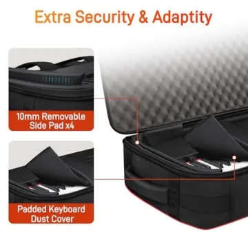 SNIGJAT 88 Key Keyboard Case with Wheels for Musicians