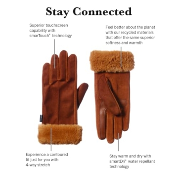 isotoner Women's Mya Microsuede Gloves - Touchscreen & Chic Style