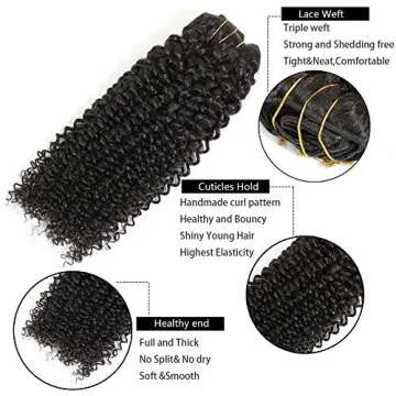 Kinky Curly Clip in Hair Extensions Human Hair for Black Women Afro Kinky Curly Clip ins 3C 4A,Thick Brazilian Remy Human Hair 10Pcs with 24 Clips,120 Gram (16inch, Kinky Curly Clip in Extensions)
