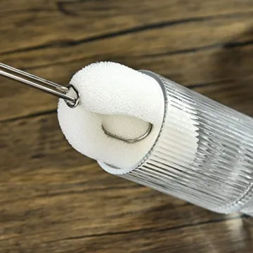 ALINK Stylish Ribbed Drinking Glasses 4pc Set with Straw