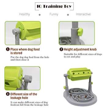 Companet Interactive Dog & Cat Toy Slow Feeder- IQ Training Toys,Treat Boredom Dispensing Refillable for Small/Medium Dogs, Cats