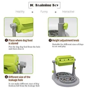 Companet Interactive Dog & Cat Toy Slow Feeder- IQ Training Toys,Treat Boredom Dispensing Refillable for Small/Medium Dogs, Cats