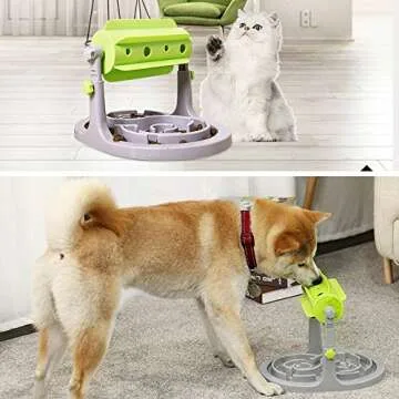 Companet Interactive Dog & Cat Toy Slow Feeder- IQ Training Toys,Treat Boredom Dispensing Refillable for Small/Medium Dogs, Cats