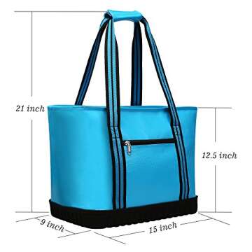 VIGBAGNIA Cooler Bag Insulated 30-Can Soft Sport Tote Bag Fodable Snapbasket