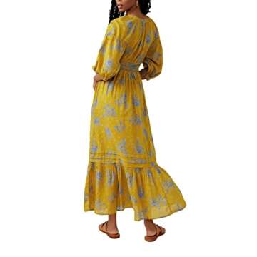 Free People Golden Hour Maxi Dress in Egyptian Palm Combo – Comfortable and Chic
