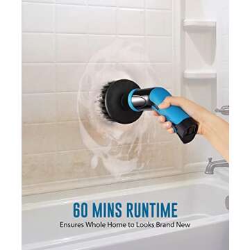 kHelfer Electric Bathroom Scrubber – Power & Versatility for Fast Cleaning