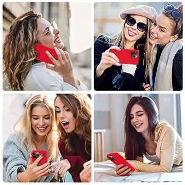 OTOFLY Designed for iPhone 14 Pro Case, Silicone Shockproof Slim Thin Phone Case for iPhone 14 Pro 6.1 inch (Red)