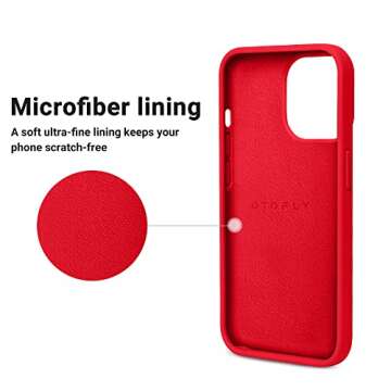 OTOFLY Designed for iPhone 14 Pro Case, Silicone Shockproof Slim Thin Phone Case for iPhone 14 Pro 6.1 inch (Red)