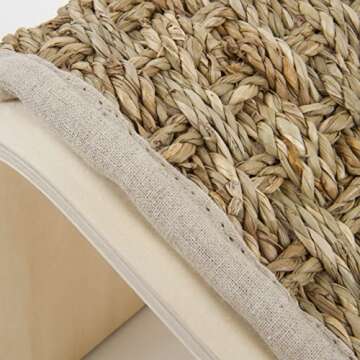 Durable Petlinks Sea Ramp Seagrass Angled Cat Scratcher with Catnip Included