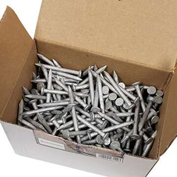Decorex Hardware 1 1/2" x 10G Joist Hanger Nails | Hot Dip Galvanized Steel, Silver-Grey, 2.2lb / 1kg per Box